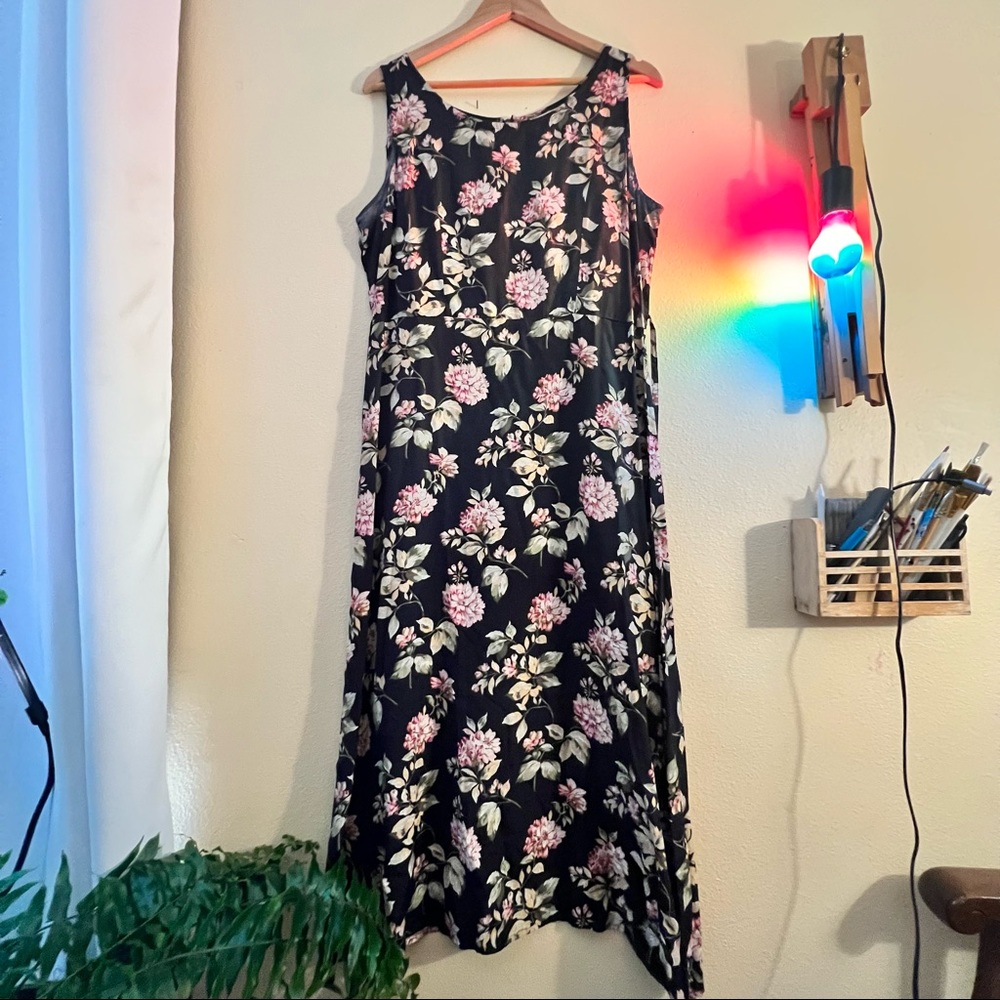 90s Floral Sheath Dress Size 10/12